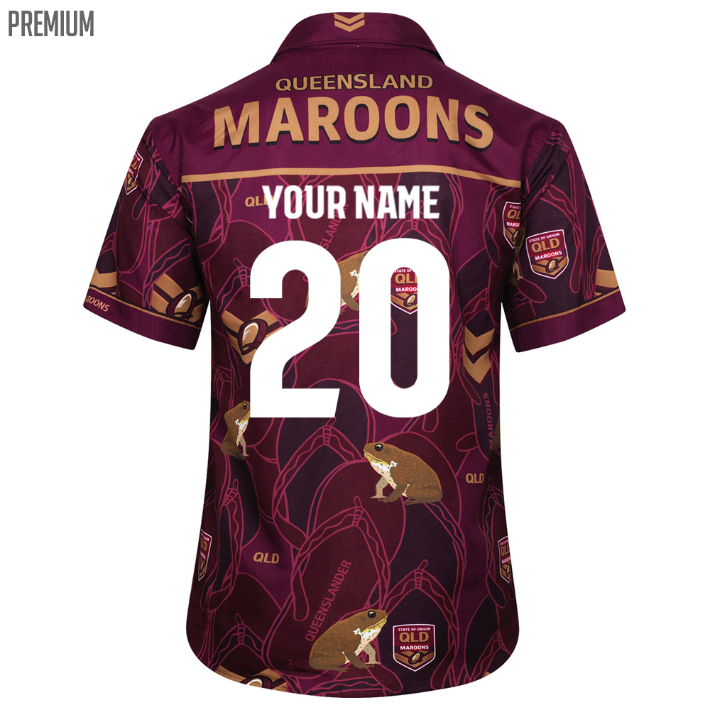 qld maroons hawaiian shirt