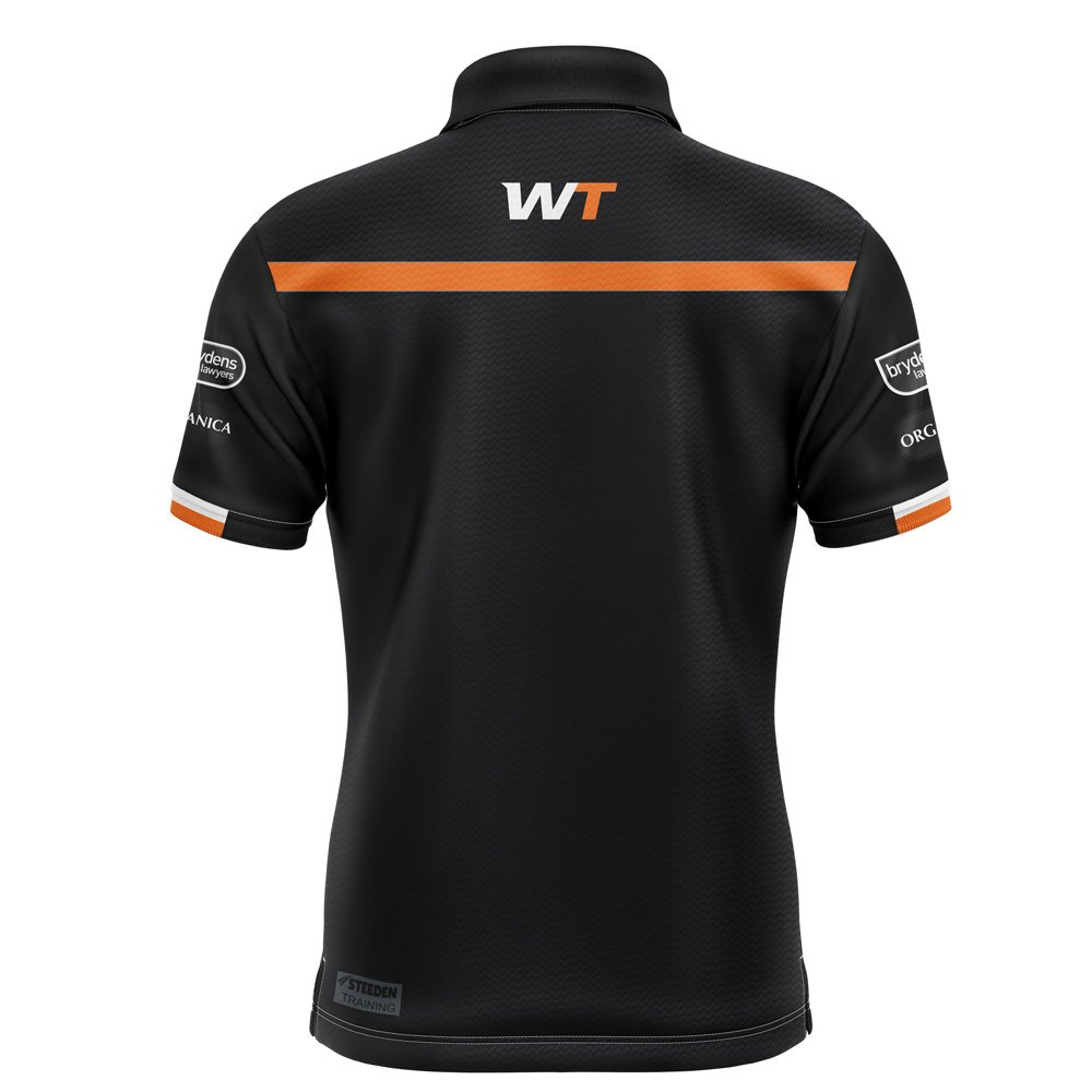 NRL Core Polo Shirt Rugby League Black Orange West Tigers 
