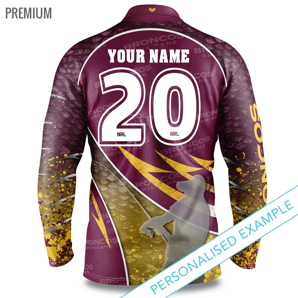 Buy 2020 Brisbane Broncos NRL Fishing Shirt - Adult - Queensland