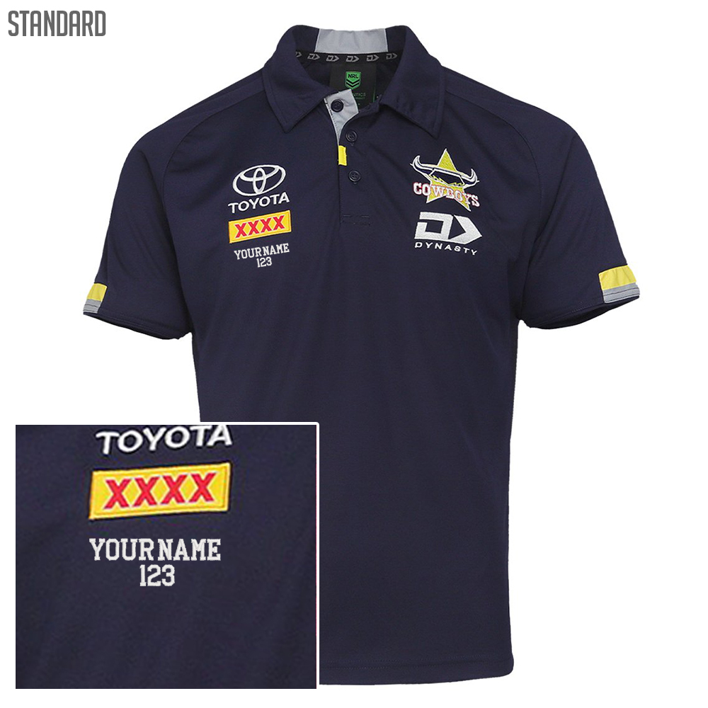 Buy 2021 North Queensland Cowboys NRL Media Polo Shirt - Mens