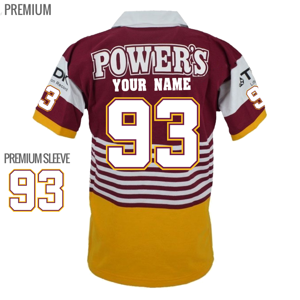 Personalised NRL Brisbane Broncos Oodie 2023 Home Jersey - OldSchoolThings  - Personalize Your Own New & Retro Sports Jerseys, Hoodies, T Shirts